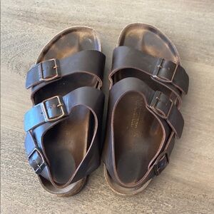Women’s Birkenstock Dark Brown Buckled Sandals